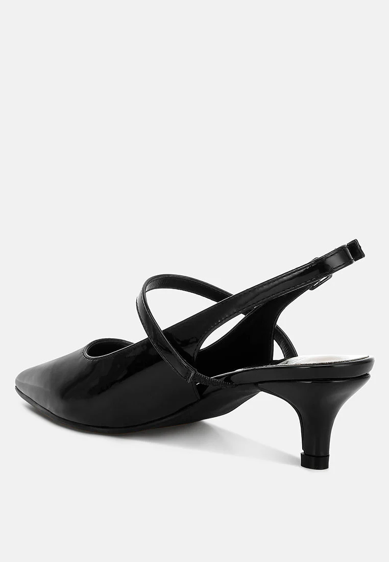 Abloom Kitten Heel Slingback Sandals - Image 15