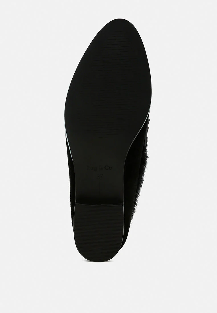 Allie Fur Trim Genuine Suede Loafers - Image 12