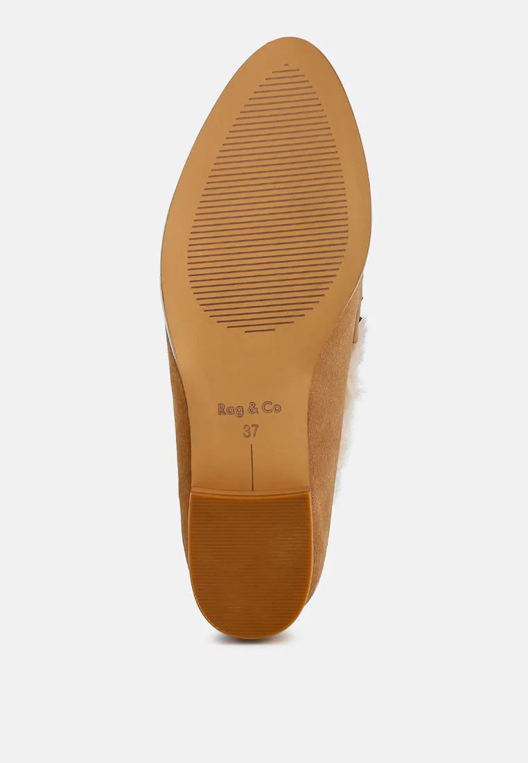 Allie Fur Trim Genuine Suede Loafers - Image 5