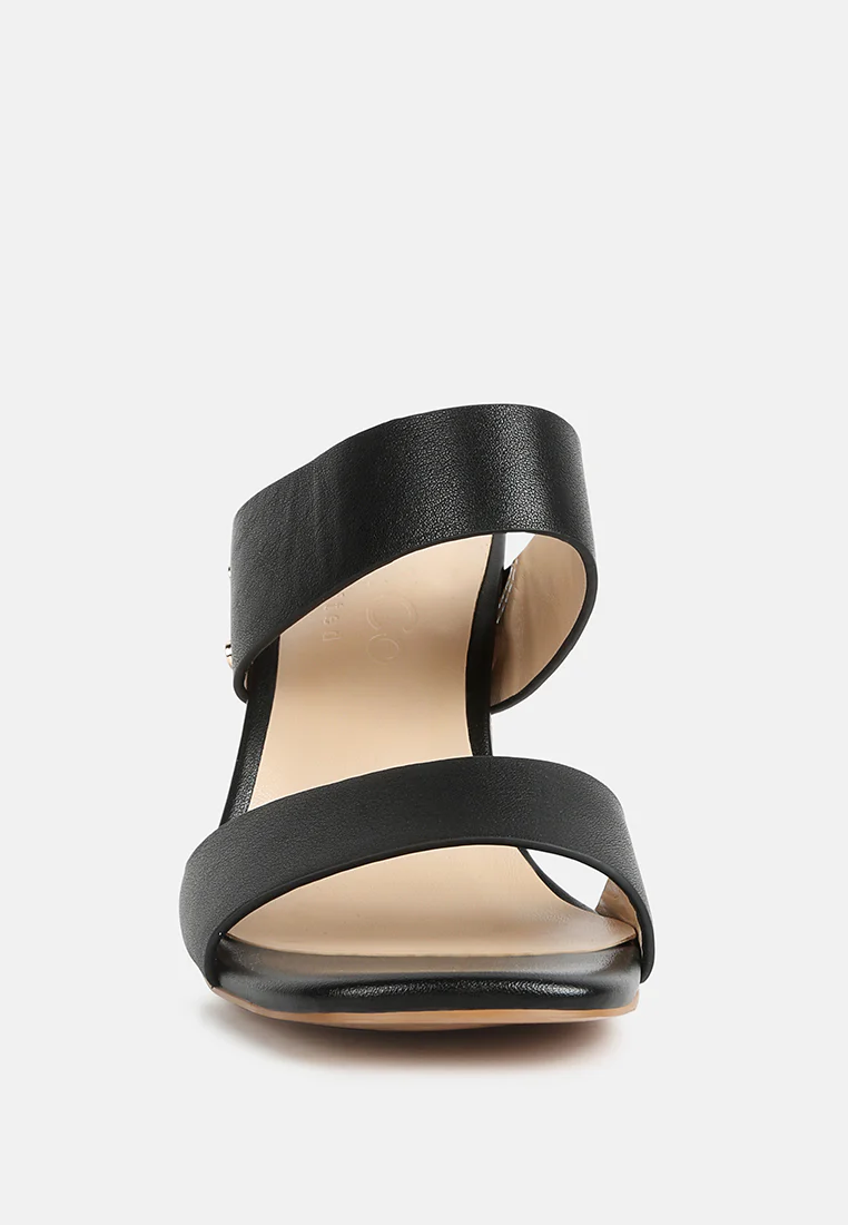 Alodia Slim Block Heel Sandals In Black - Image 3