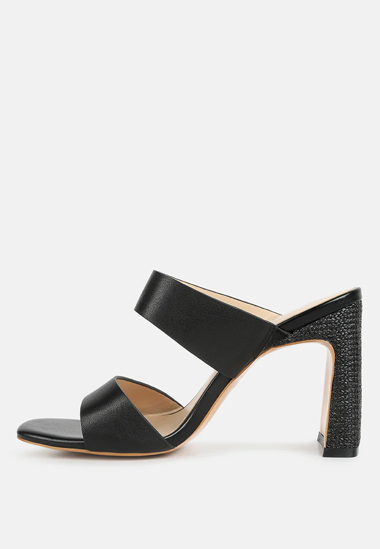 Alodia Slim Block Heel Sandals In Black - Image 4