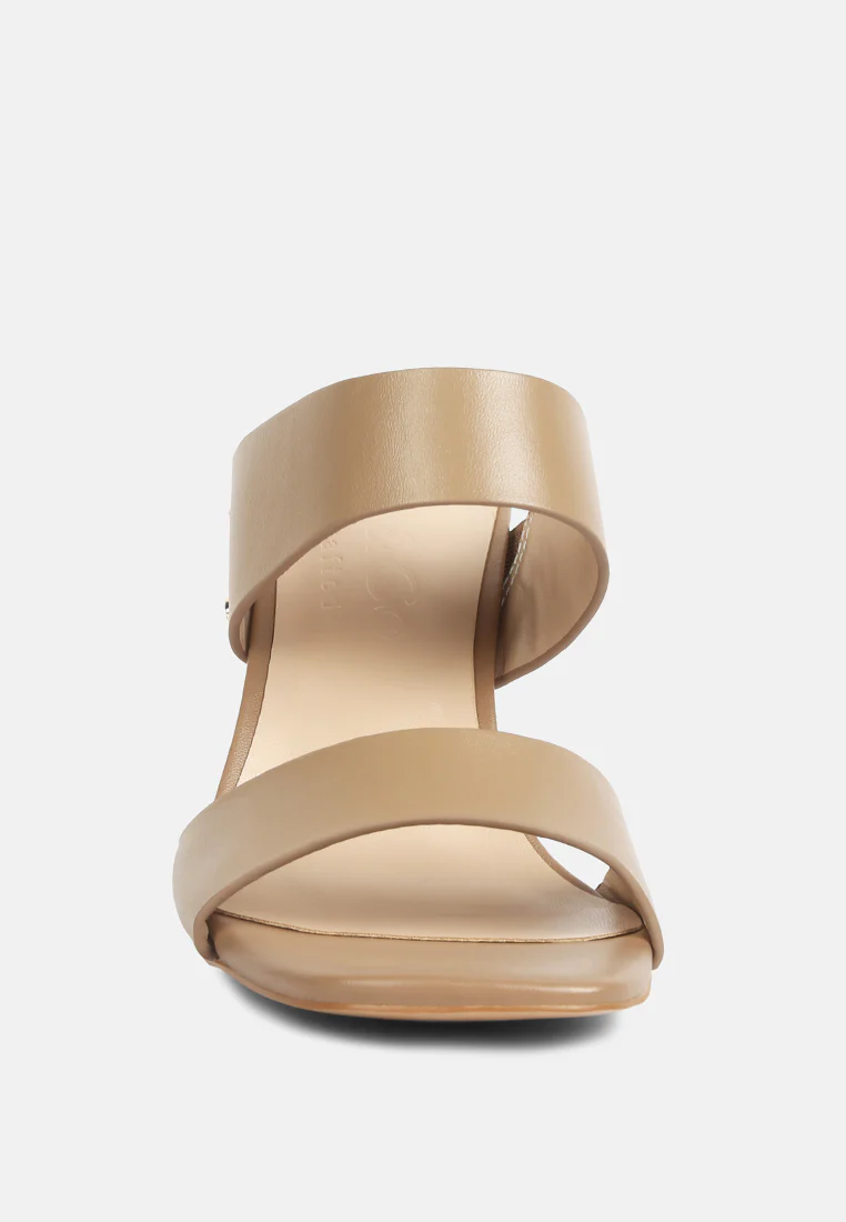 Alodia Slim Block Heel Sandals In Taupe - Image 3