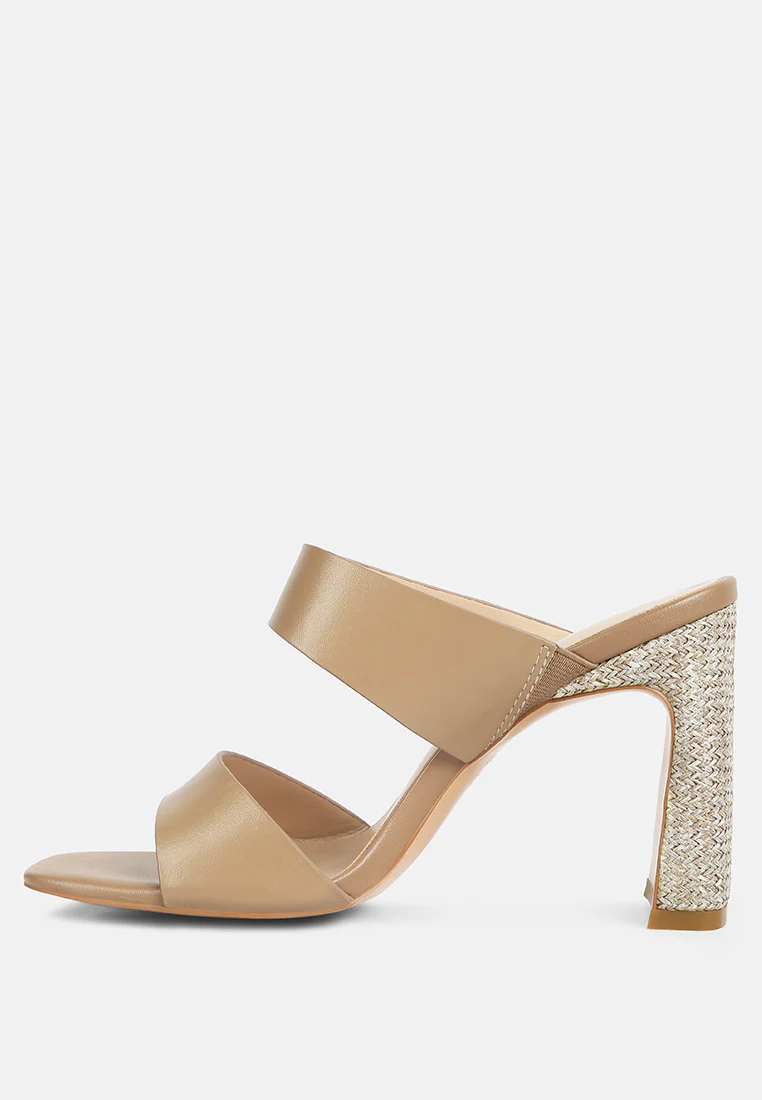 Alodia Slim Block Heel Sandals In Taupe - Image 4