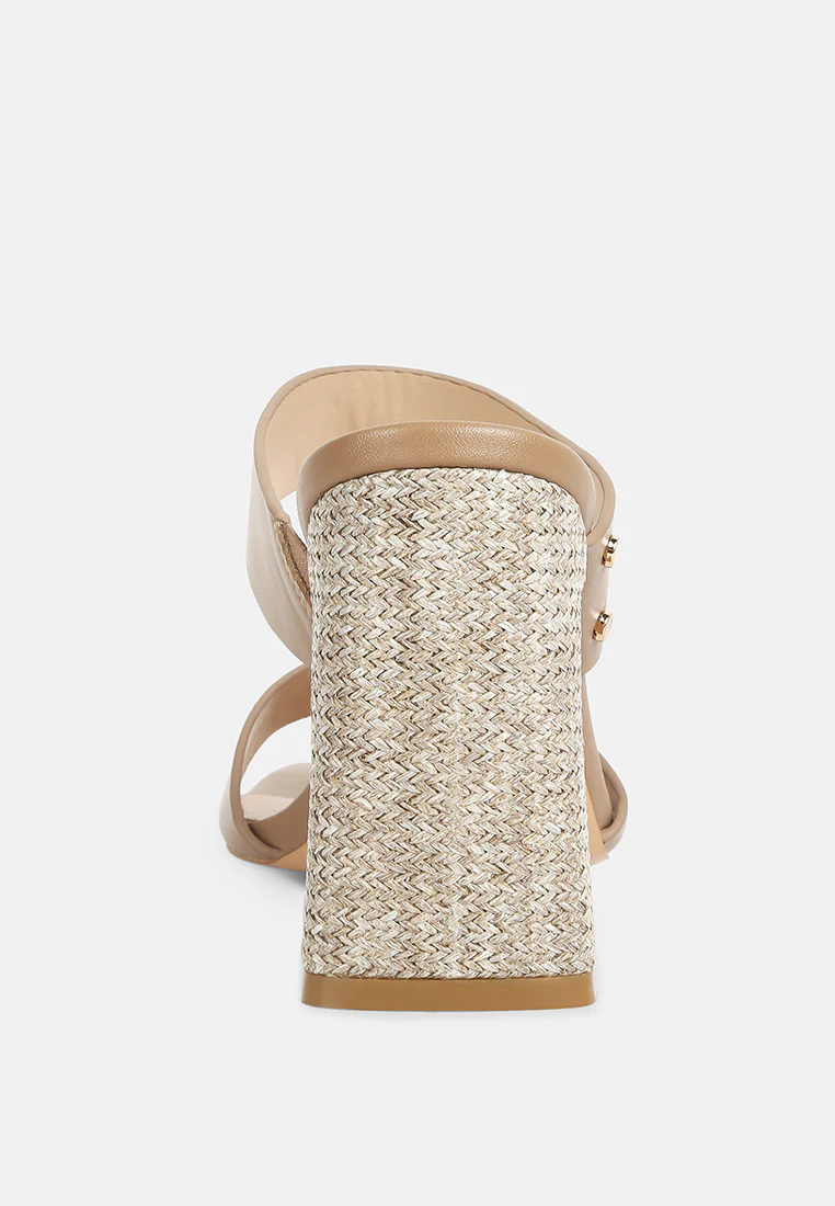 Alodia Slim Block Heel Sandals In Taupe - Image 5