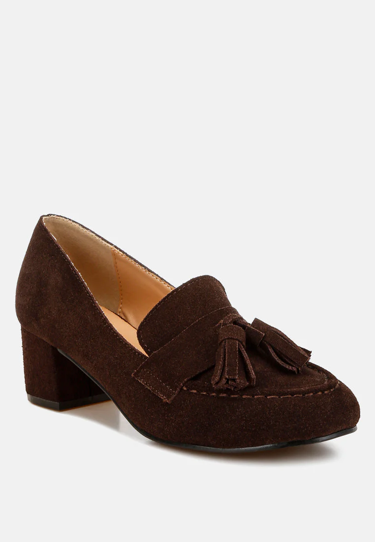 Aloha Tassels Detail Genuine Suede Loafers - Image 2