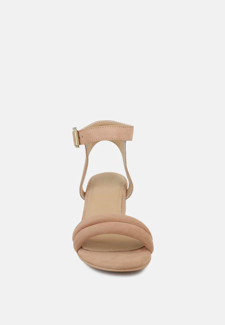 AMELIA Beige Block Heel Sandal - Image 4