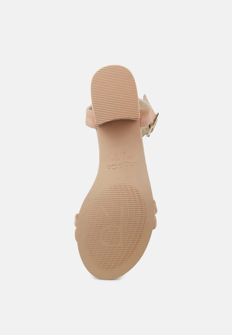 AMELIA Beige Block Heel Sandal - Image 7