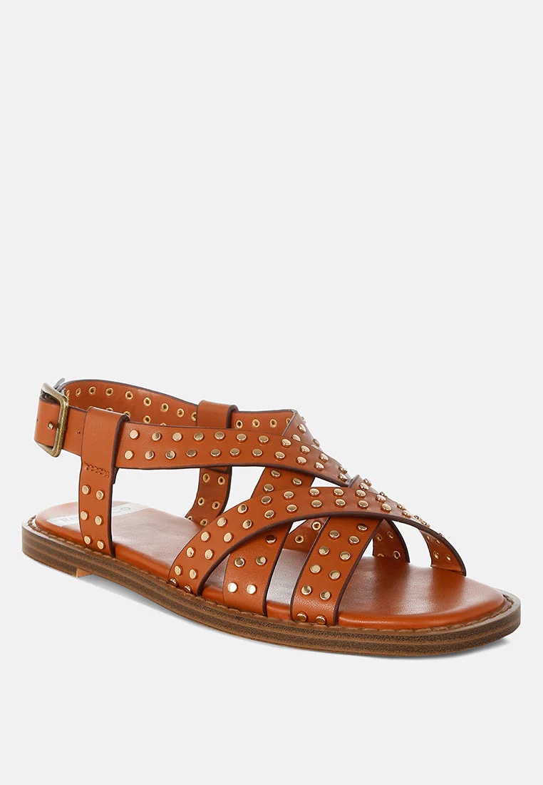 Anemone Studded Flat Gladiator Sandals - Image 2