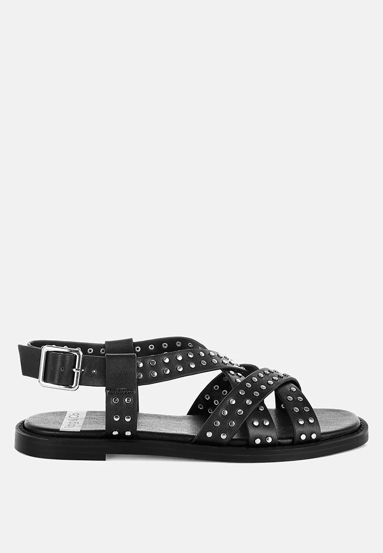 Anemone Studded Flat Gladiator Sandals - Image 6