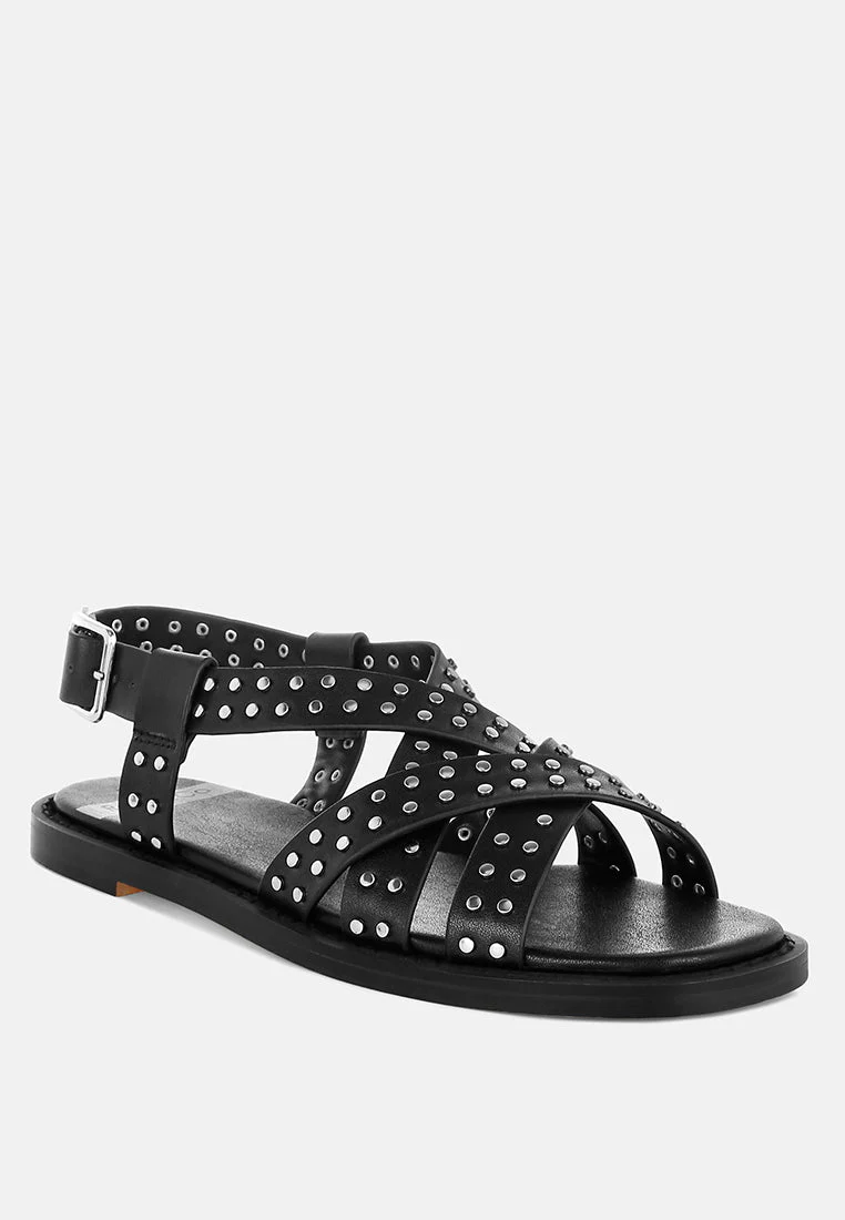 Anemone Studded Flat Gladiator Sandals - Image 7