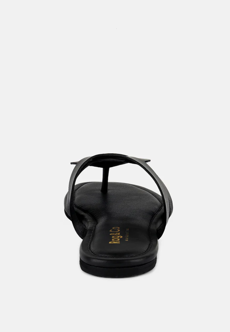 ANGELES Black Flat Slip Ons - Image 5