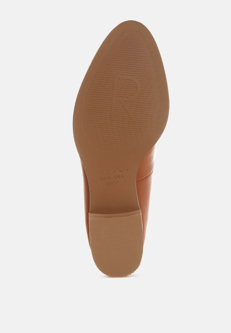 Anna Tan Suede Leather Loafers - Image 6