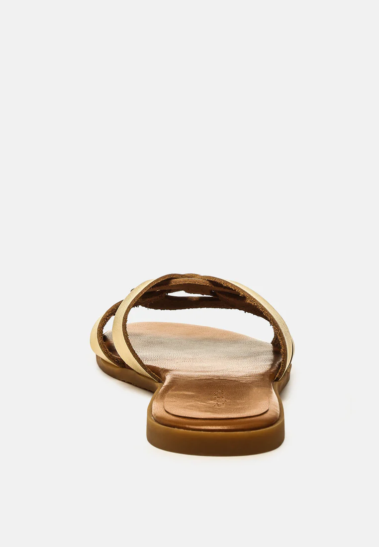ARIS Gold Strappy Slip-on Sandal - Image 6