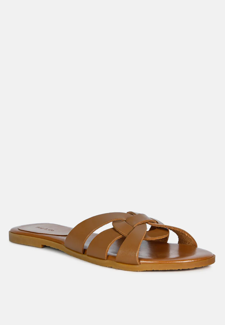 ARIS Tan Strappy Slip-on Sandal - Image 2