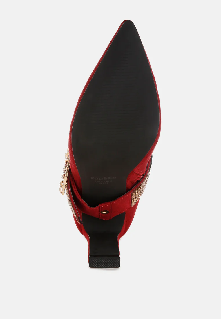 Asagao Diamante & Rhinestones Strap Boots - Image 6