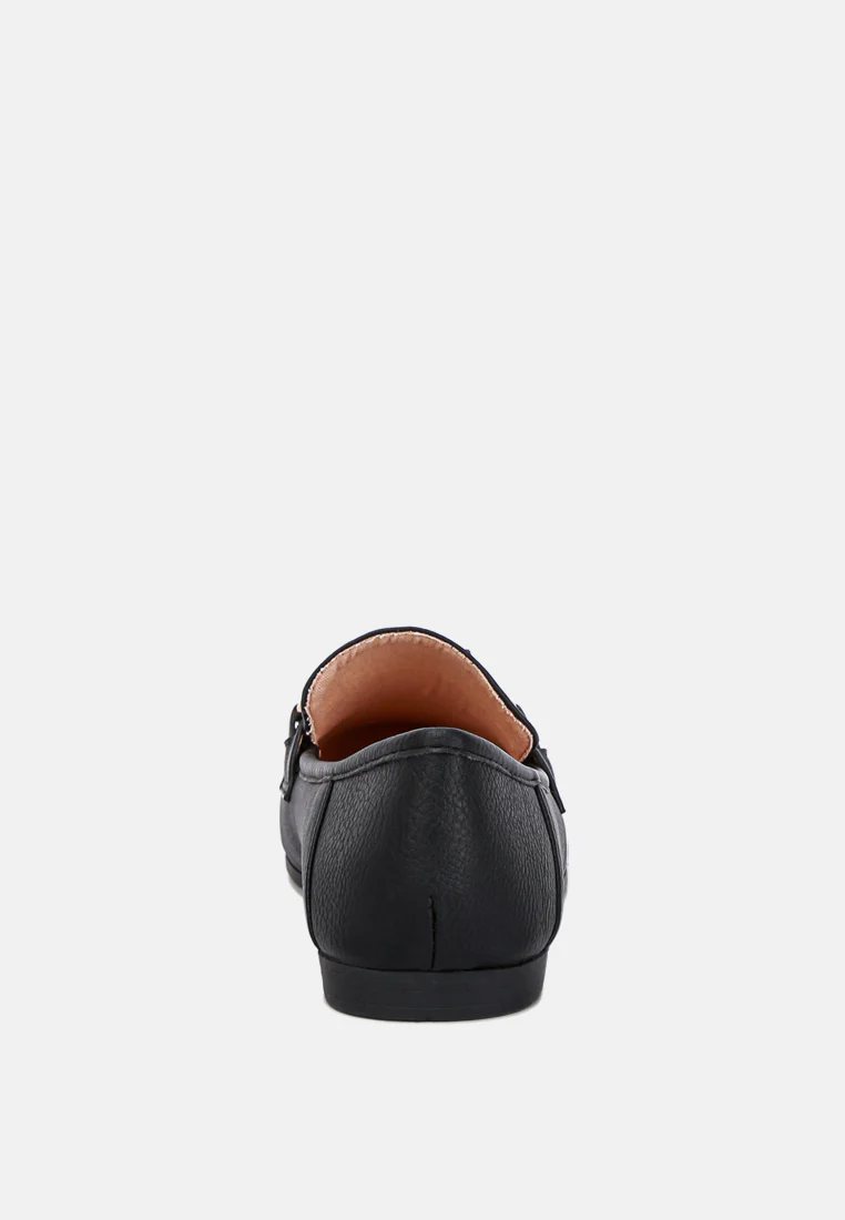 Asher Horsebit Embellished Loafers In Black - Image 5