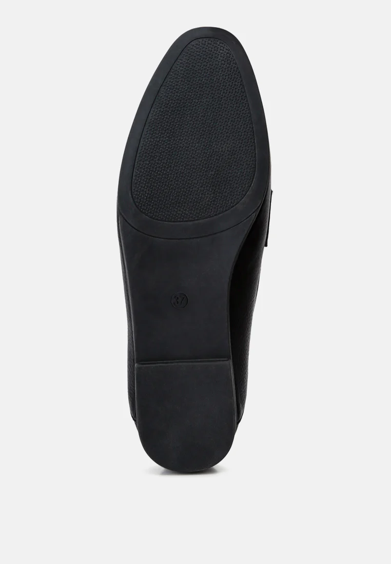 Asher Horsebit Embellished Loafers In Black - Image 7