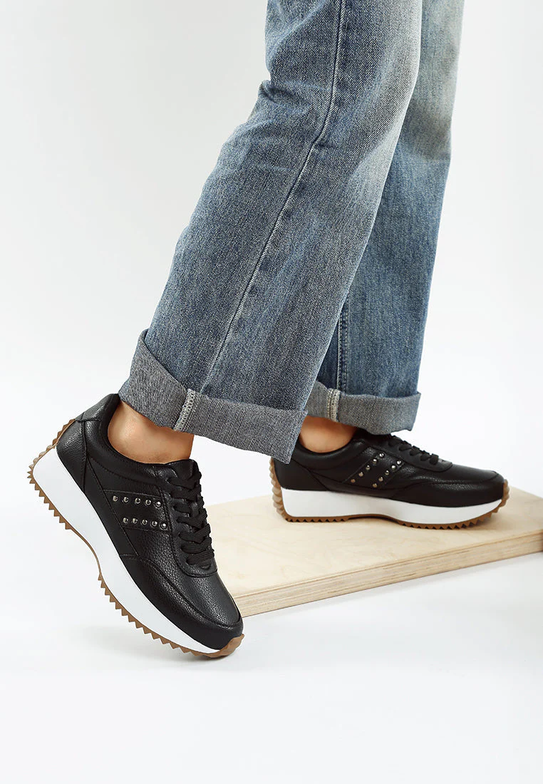 Athion Studded Real Leather Sneakers - Image 12