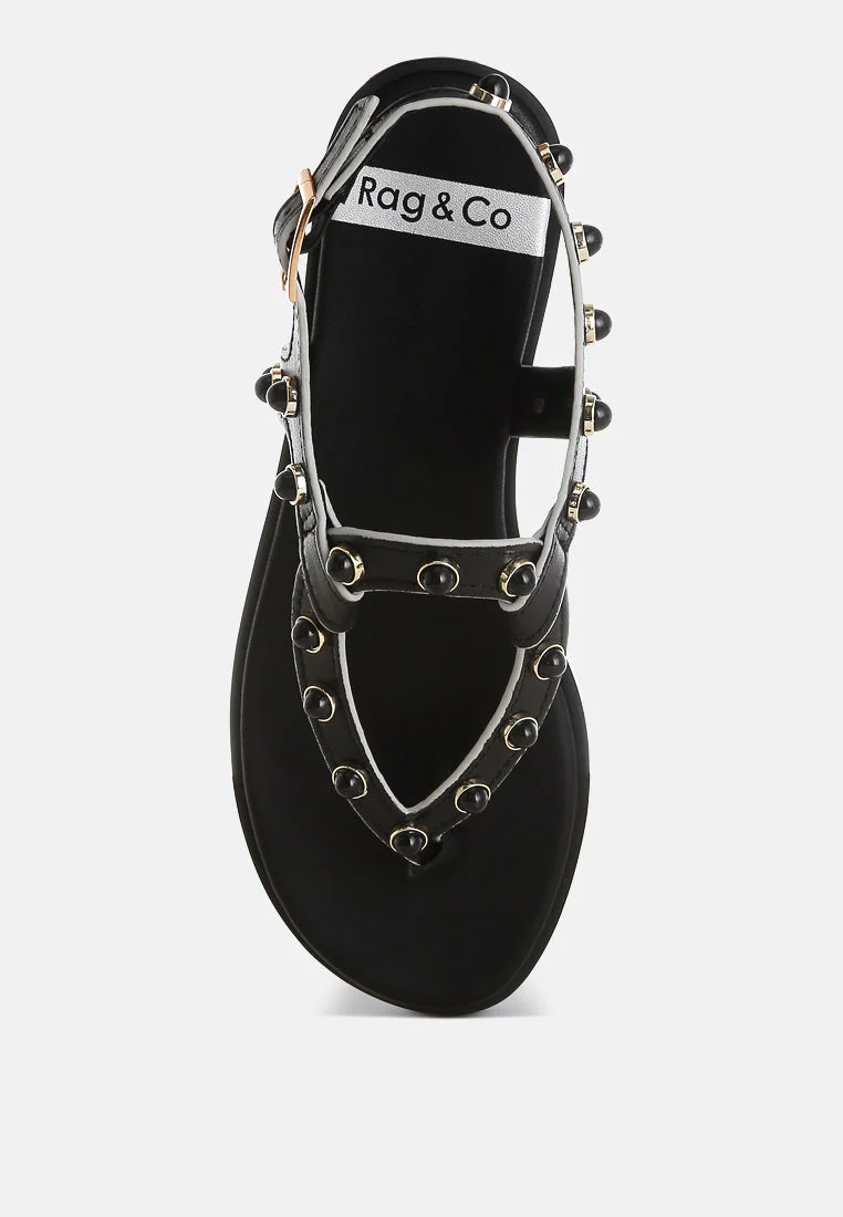 Avens Pearl Rivet Studded Flats - Image 4