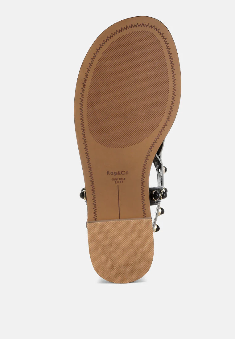 Avens Pearl Rivet Studded Flats - Image 5
