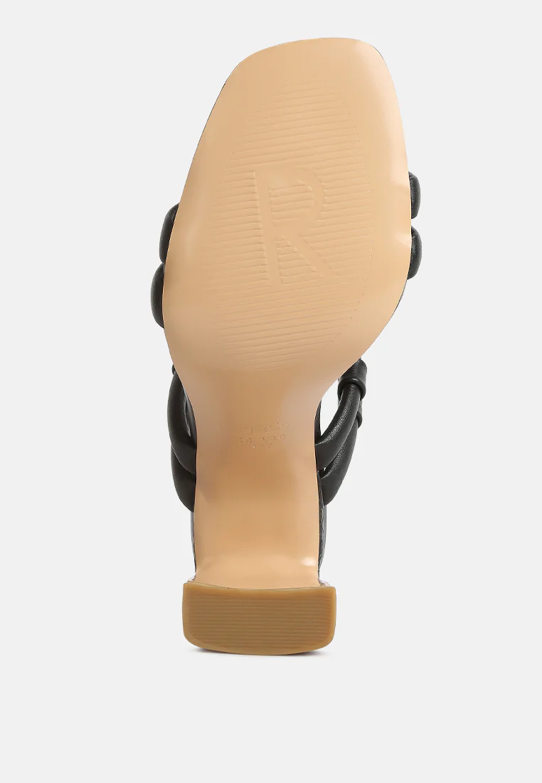 Avianna Black Slim Block Heel Sandal - Image 7