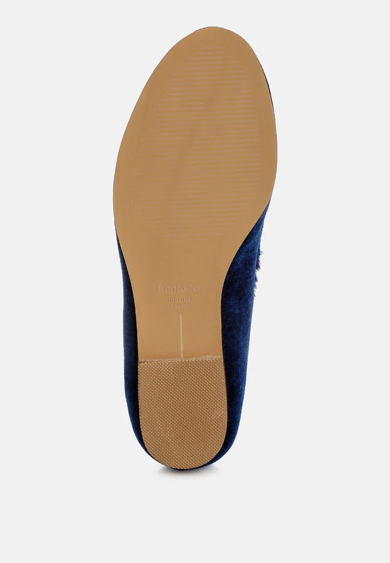 Bastian Fur Detail Velvet Loafers - Image 10