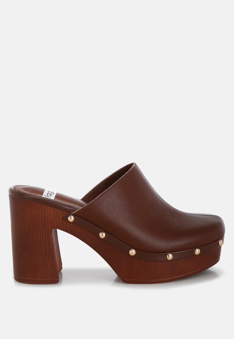 Benji Recycled Leather Clogs - Image 15