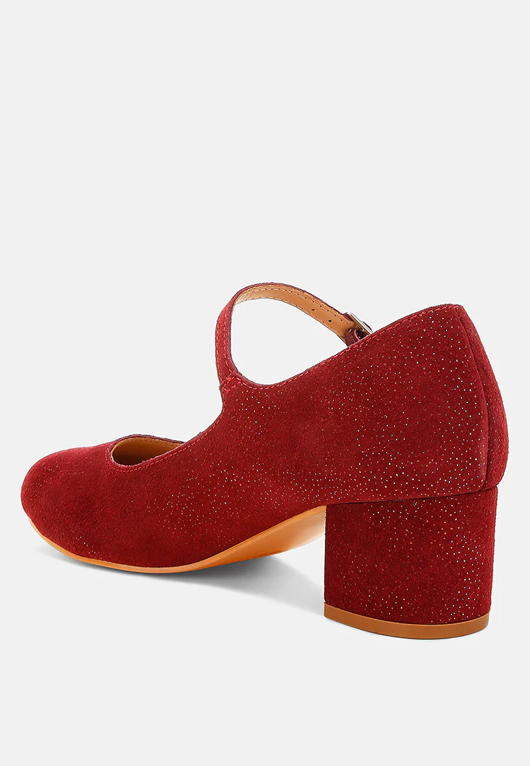 Bettola Shimmer Suede Mary Jane Sandals - Image 3