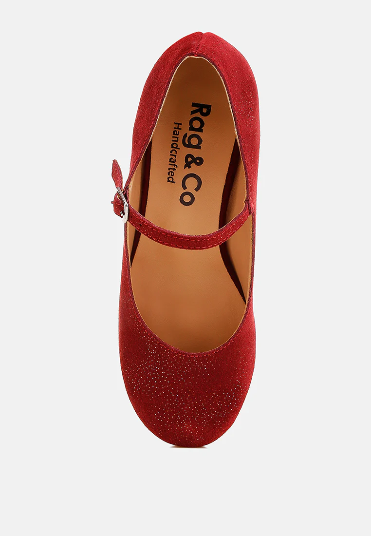 Bettola Shimmer Suede Mary Jane Sandals - Image 4