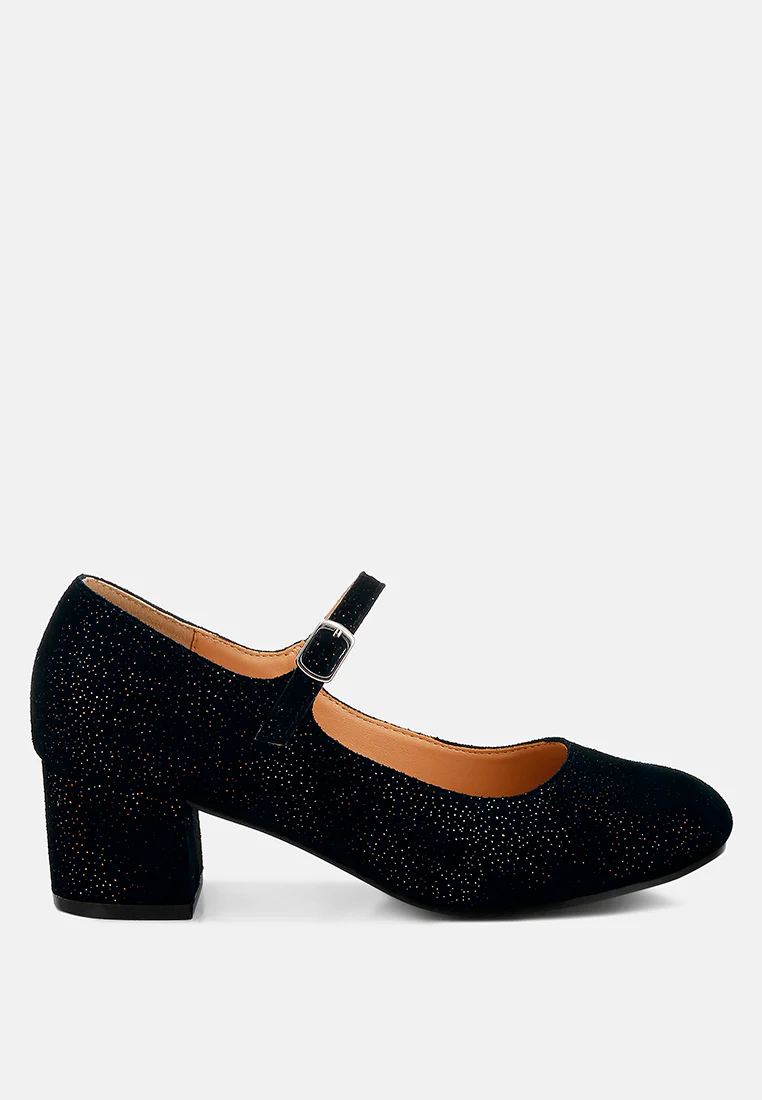 Bettola Shimmer Suede Mary Jane Sandals - Image 6