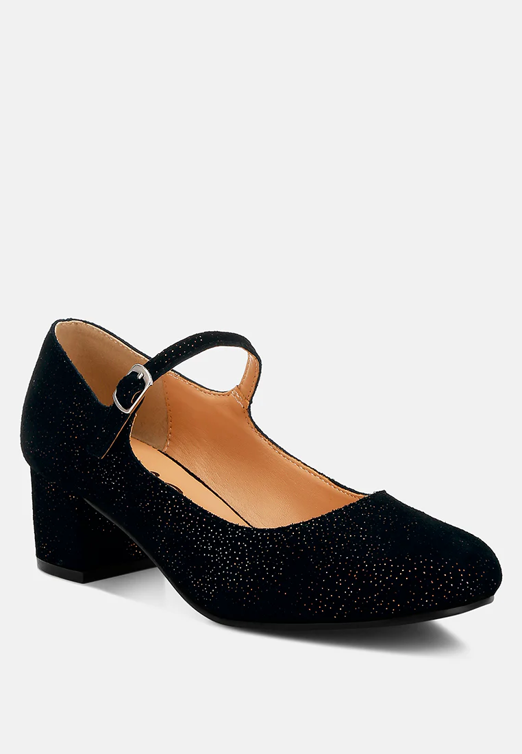 Bettola Shimmer Suede Mary Jane Sandals - Image 8