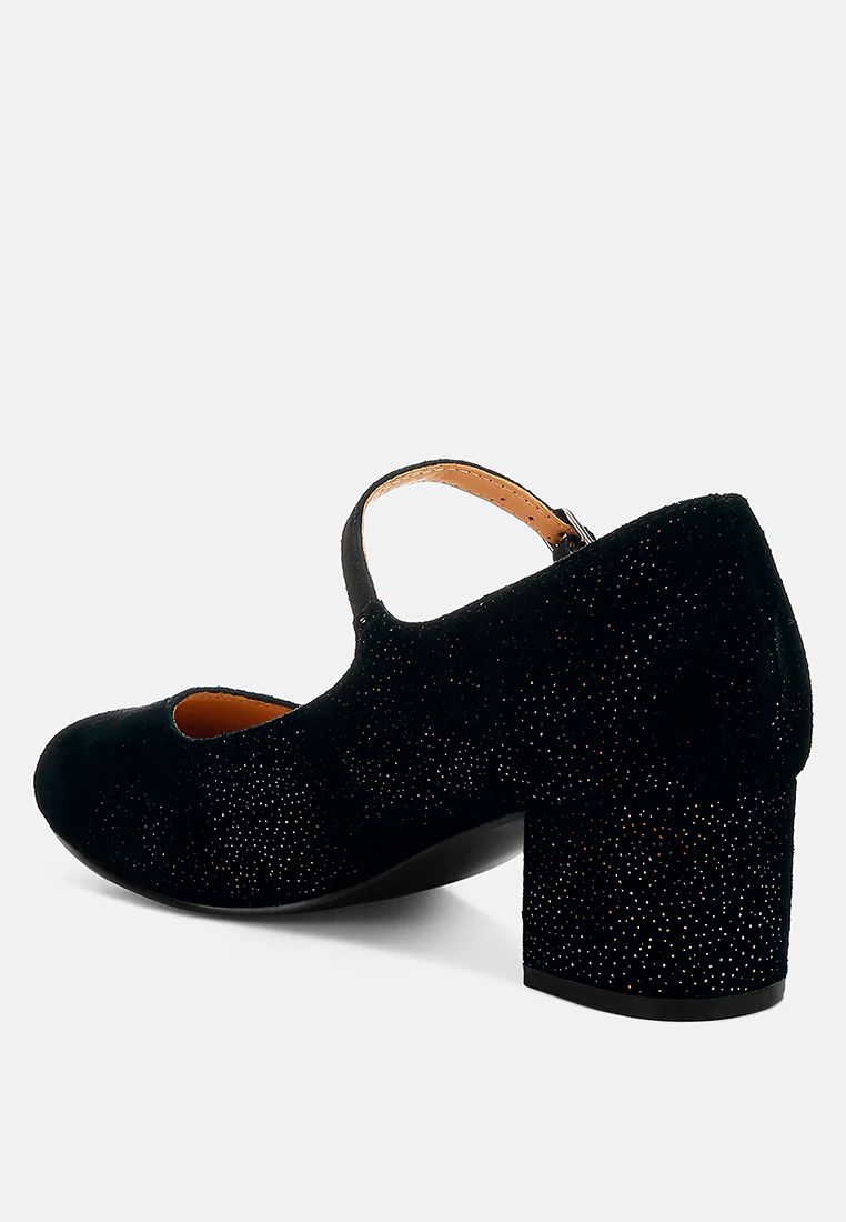 Bettola Shimmer Suede Mary Jane Sandals - Image 9