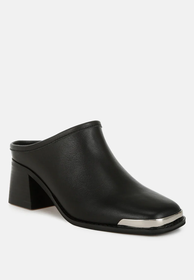 Bottani Genuine Leather Slip-On Mules - Image 12