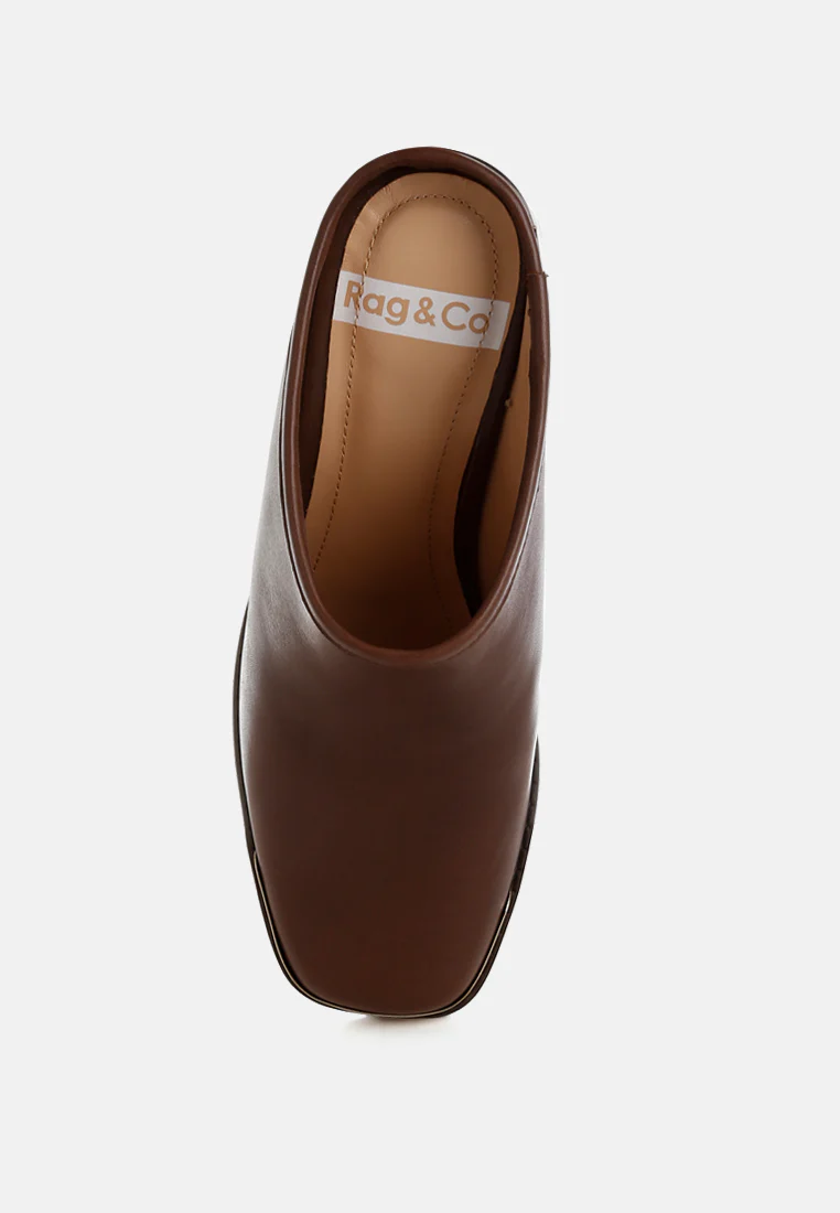 Bottani Genuine Leather Slip-On Mules - Image 4