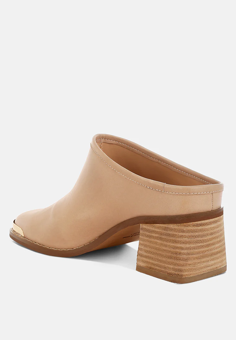 Bottani Genuine Leather Slip-On Mules - Image 9
