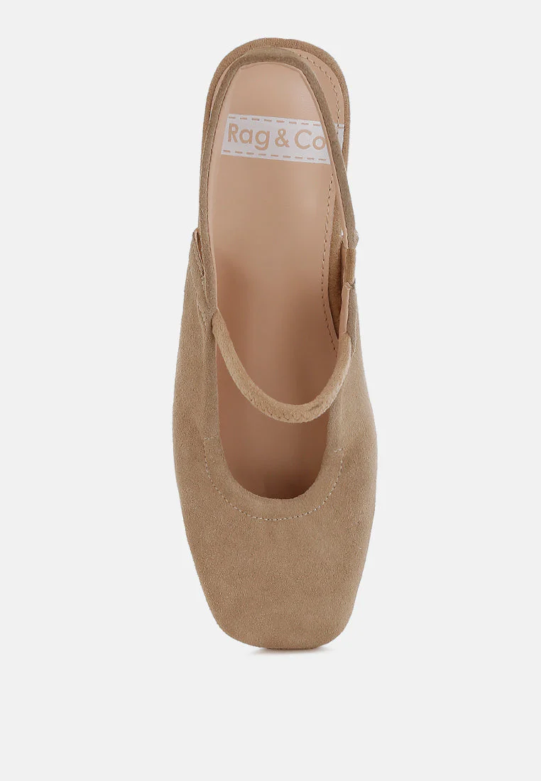 Bounzi Soft Suede Leather Slingback Sandals - Image 4