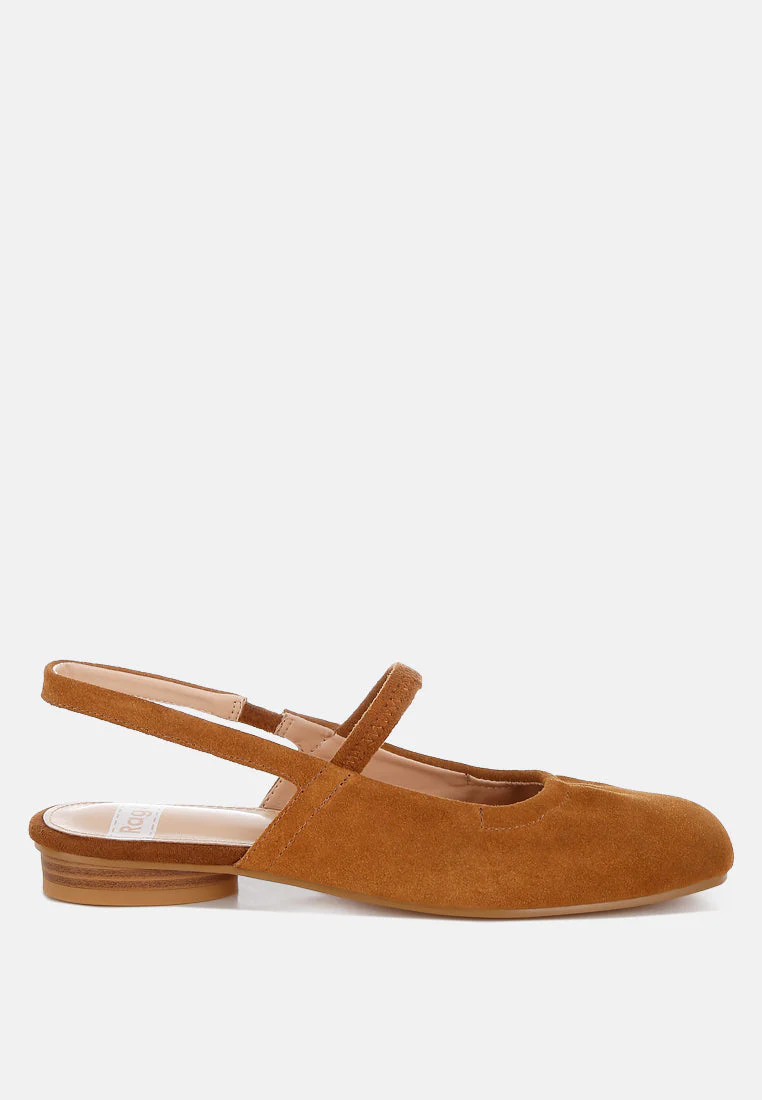 Bounzi Soft Suede Leather Slingback Sandals - Image 6