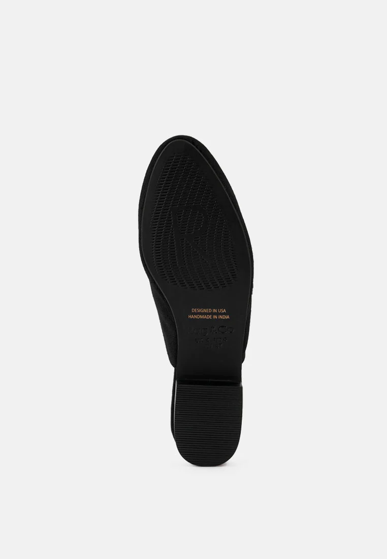 CALICO Black Organic Canvas Mules - Image 7