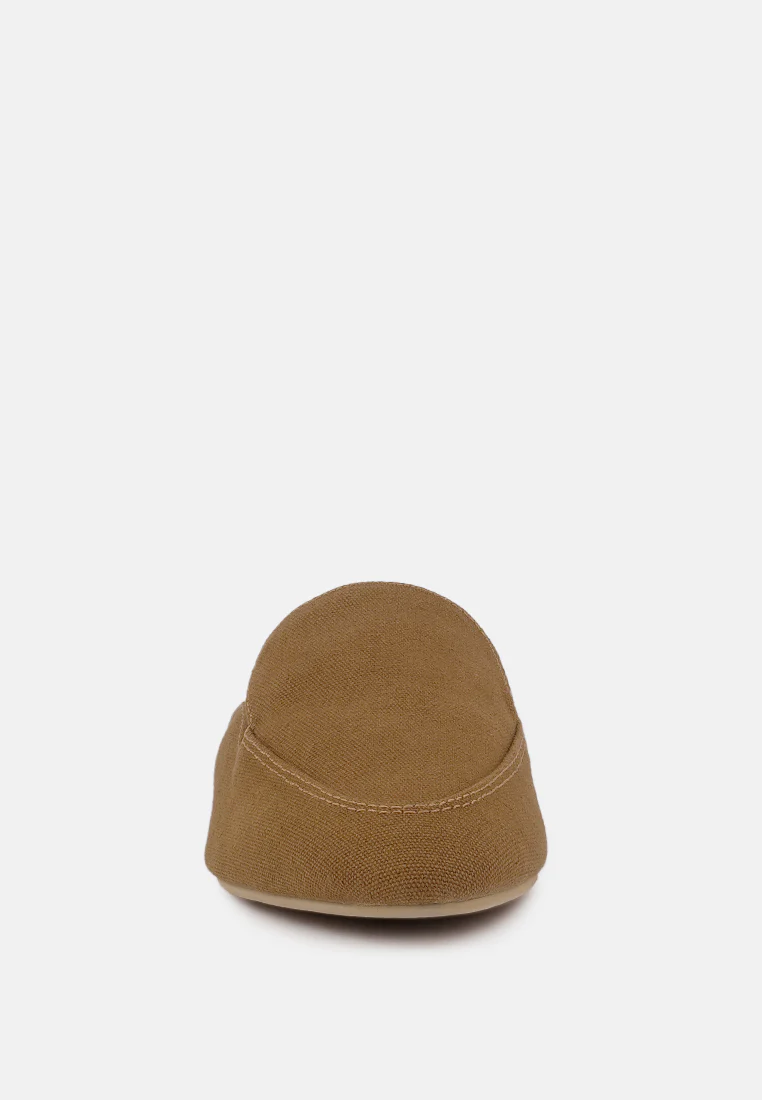 CALICO Tan Organic Canvas Mules - Image 3