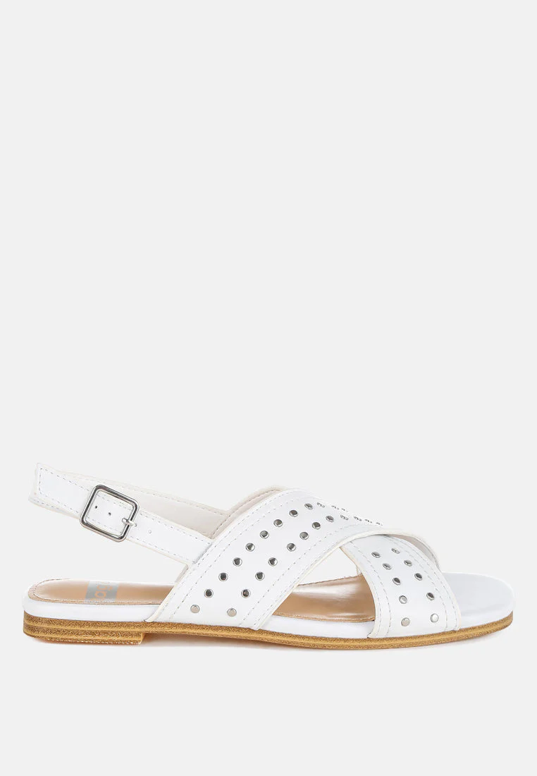 Calluna Stud Embellished Buckled Flats