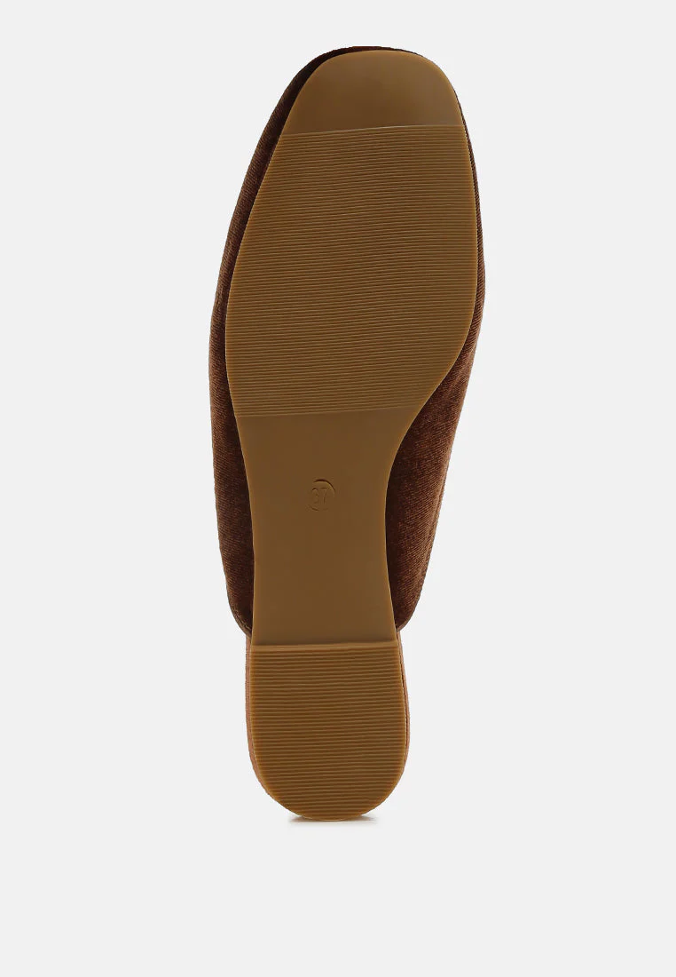 Cardinal Tassel Detail Velvet Mules - Image 10