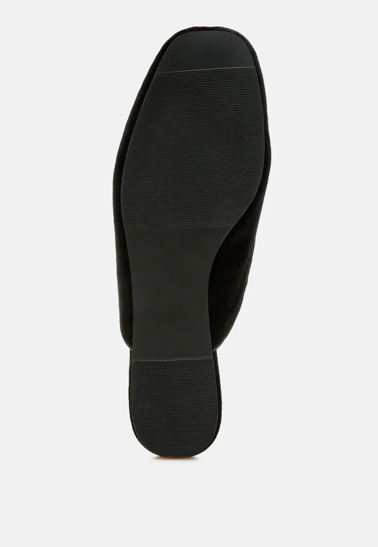 Cardinal Tassel Detail Velvet Mules - Image 21