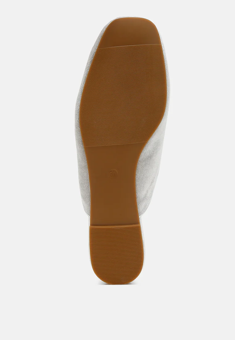 Cardinal Tassel Detail Velvet Mules - Image 5