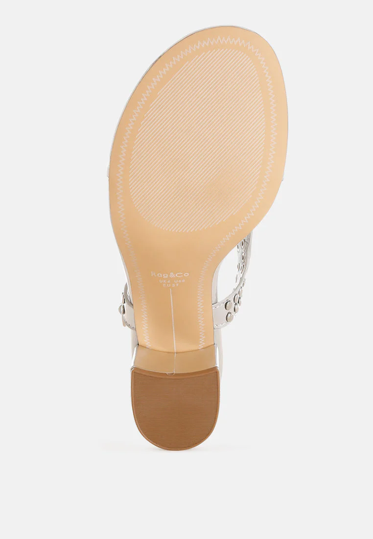 Chan Metallic Studded Statement Heels - Image 5