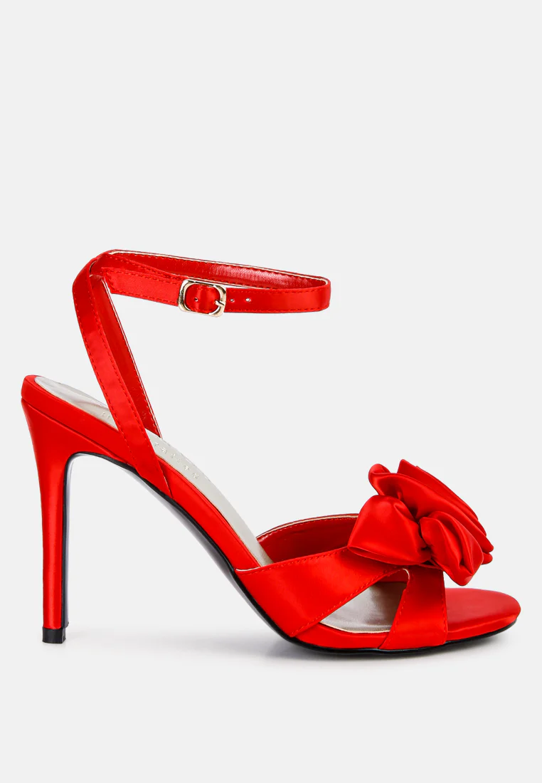 CHAUMET Red Rose Bow Embellished Sandals - Image 2
