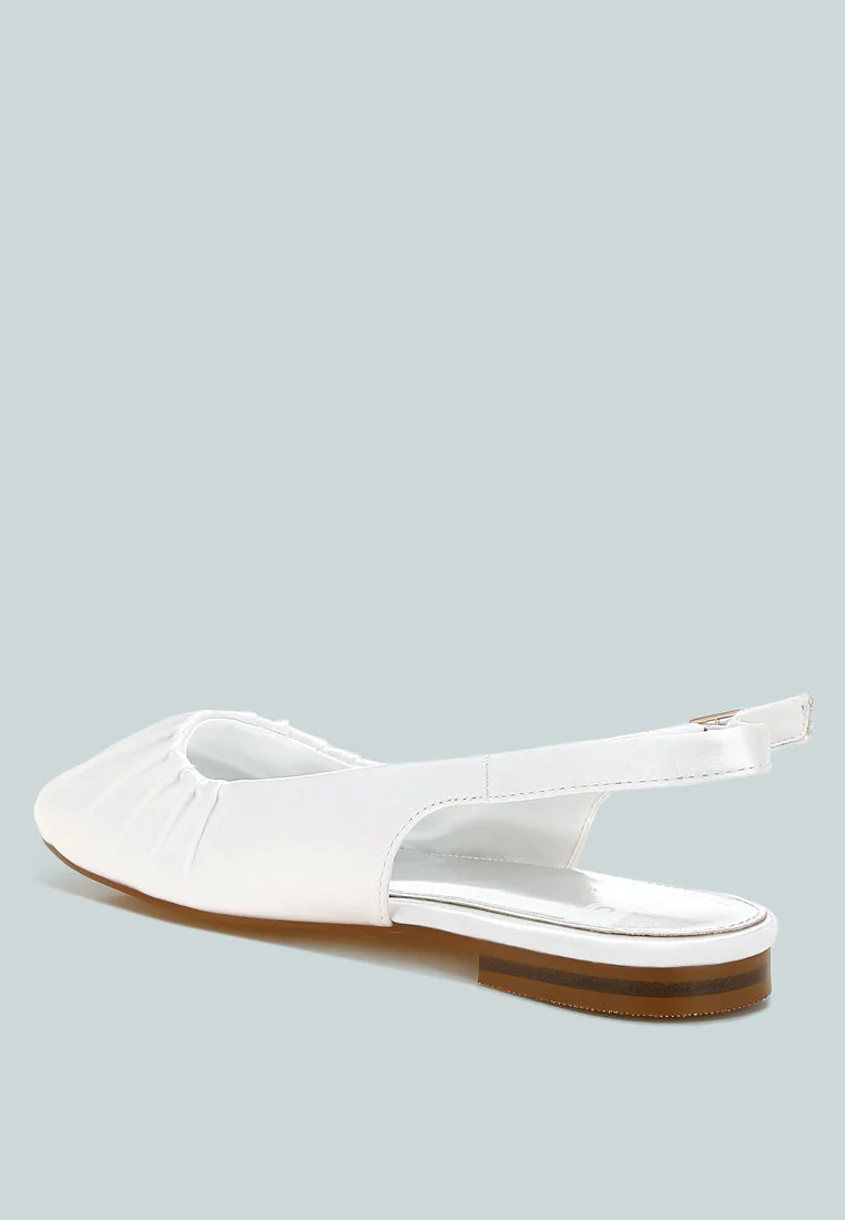 Cheeni Satin Square Toe Flat Slingbacks - Image 3