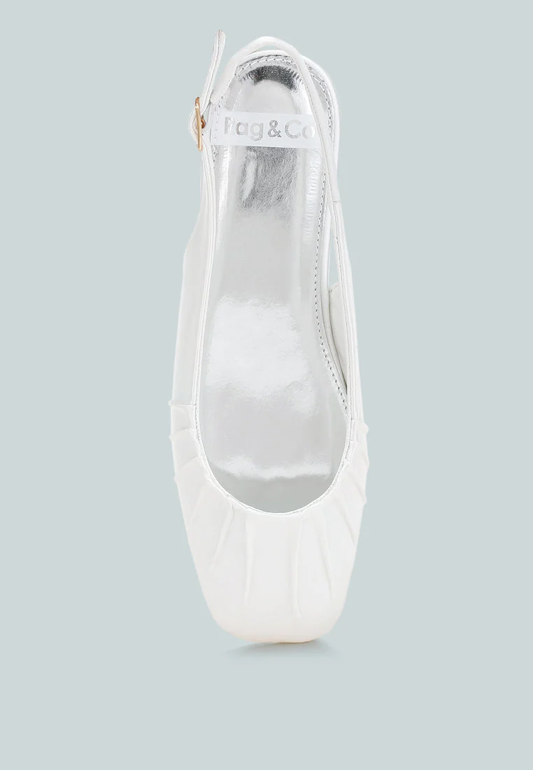 Cheeni Satin Square Toe Flat Slingbacks - Image 4