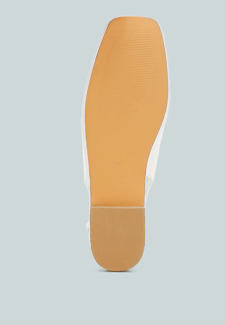 Cheeni Satin Square Toe Flat Slingbacks - Image 5