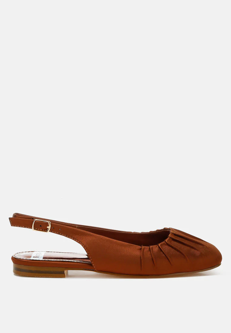 Cheeni Satin Square Toe Flat Slingbacks - Image 7
