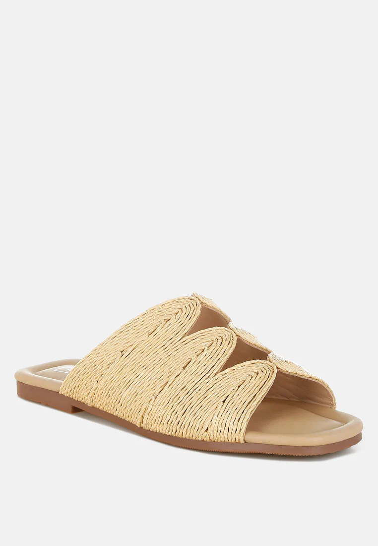 Daisy Doe Raffia Square Toe Flats - Image 13